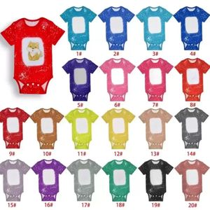 Blanc Sublimation À Manches Courtes Bébé Body Tie Dye Transfert De Chaleur Sublimation Body Cadeaux De Noël En Gros GG