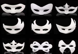 Masque de mascarade blanche vierge enfants adultes Mardi Gras Christmas Halloween Midnight Costume DIY MASCHE MASSION FACE FACT