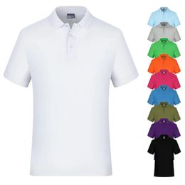 Blank White Men Polo T-shirt Shirt Short Contrac Collar Collar Tshirt Black Tshirt Vêtements d'été pour camisas Polos de Hombre 240418