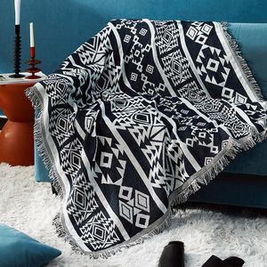 Couverture bohème Plaid canapé décoratif jet tricoté serviette couverture nordique voyage literie tapisserie manta pique-nique 221203