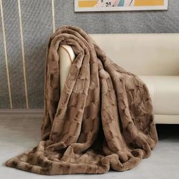 Deken Nepbont Nertsen Dubbele Lagen 100 Acryl Zachte Warme Dikke Gooi Slaapbank Woondecoratie Fleece 231218
