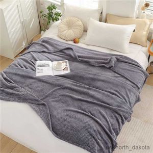 Couverture gris polaire couverture enfants doux jeter lit couvre Simple couleur unie canapé respirant couvre-lits R230617