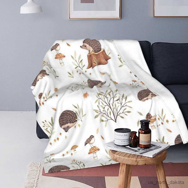 Manta de erizo, manta ligera multifunción de verano con bonito Animal para el hogar, dormitorio, edredón fino de felpa, tamaño King R230616