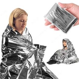 Deken Hypothermia Rescue EHBO KIT KAST KEEP FOL MYLAR LIFESAVE WARME WARMTE BUSHCRAFT Outdoor Thermische droge opkomende deken Overleven Y2209