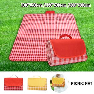 Manta Ins Picnic Mat Plaid Camping Senderismo Manta de playa impermeable portátil Al aire libre a prueba de polvo Estilo coreano plegable Y2209