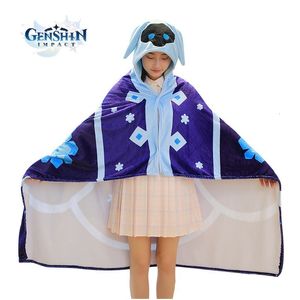 Couverture Kaedehara Kazuha Genshin Impact Cosplay Anime Portable Cape Cape À Capuche Châle D'hiver pour Cadeau De Noël 221130