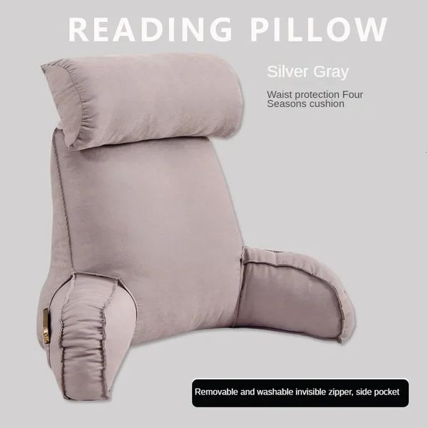 Manta Almohada de lectura con respaldo grande y relleno de algodón perlado para brazos y cuello para un soporte completo y cómodo 231124