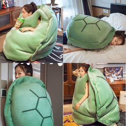 Couverture Grand Wearable Tortue Shell Couverture En Peluche Mignon Doux Coussin Home Room Decor Canapé Décoration Anniversaire Enfants Jour Cadeau Pour Enfants R230616