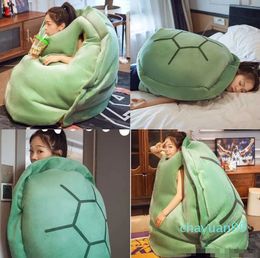 Grande couverture portable en peluche en forme de coquille de tortue, coussin doux et mignon, décoration de chambre à coucher, décoration de canapé, cadeau d'anniversaire pour la journée des enfants