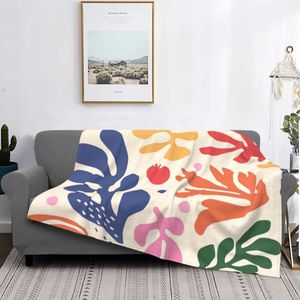 Manta Matisse a cuadros, forro polar colorido, verano, dibujo clásico, fauvismo, transpirable, cálido, para cama, ropa de cama para exteriores, 221203