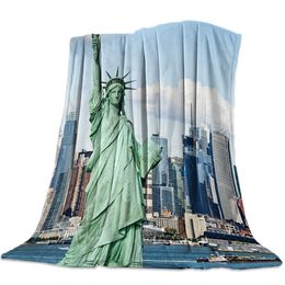 Couverture New York City Ménorme clip patchwork lit d'hiver canapé projeté jet de flanelle confortable