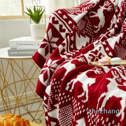 Couverture nordique noël jeter tricoté rayé arbre bureau sieste loisirs pour lits canapé couverture années tapisserie