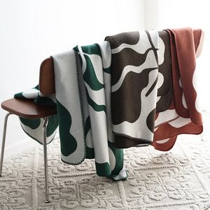 Deken Nordic gebreide dekens Boheemse abstracte gooien deken bankhoes pluche reizen vrije tijd bedovertrek deken boho sprei 240103
