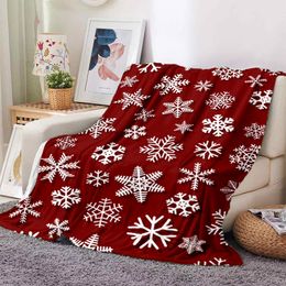 Deken Sneeuwvlok Kerst Soft Film Plush Sofa Bed Gooien Cartoon Moderne Flanel Dekens Cover Gedruckt Bettdecke jaar 221205