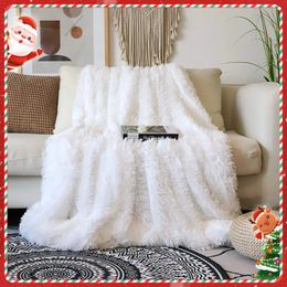 Deken Zachte en comfortabele deken Warme sprei op het bed geruite stoelen handdoek bankhoes lamsdeken Imitatiebont bedovertrek woondecoratie 231129