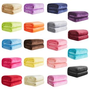 Couverture flanelle de toison à corail chaud doux pour lits fausses de vison furse jet de couleur de couleur de couleur