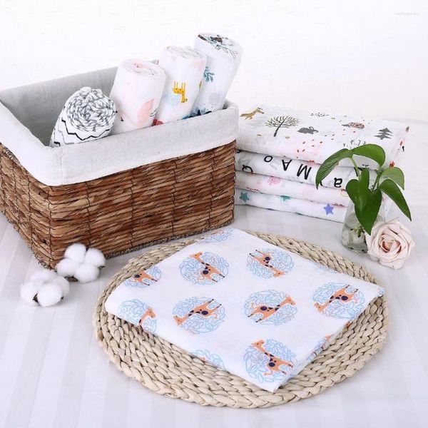 Couvertures 110 110cm serviettes pour bébé Supplies de bain en coton serviette en mousseline moussin de toilette premium