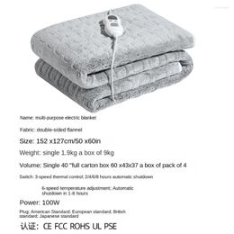 Couvertures 110 V/230 V EU US flanelle couverture électrique couverture chauffante drap de lit sieste couette chauffage couette