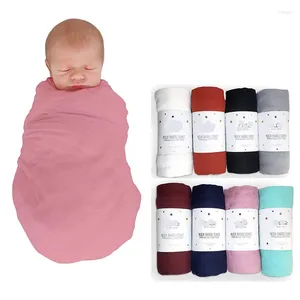 Couvertures 120x120cm bébé mousseline Swaddle Couverture Bamboo Coton Dyé Gauze serviette infantile Muslim Wrap Born Fiber Bath pour bébés 0-12