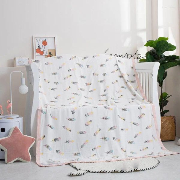 Mantas 150 200 cm / 180 220 cm Algodón de bambú Manta para bebé Ropa de cama Gasa Niños Toalla de baño infantil