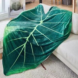 Dekens 150X200 CM Super Zachte Giant Leaf Deken Bed Sofa Gloriosum Plant Home Decor Gooit Warme Handdoek cobertor Kerstcadeau 230628