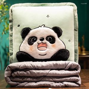 Couvertures 180cm bureau sieste panda couverture oreiller animal en gros personnalisé peluche douce 2 en 1 flanelle de corail