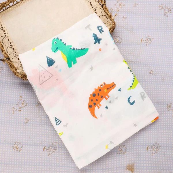 Mantas 2 capas Baby Swaddle Muslin Wrap Born Roller Cover Play Mat Infant Bath Accesorios de toalla de algodón