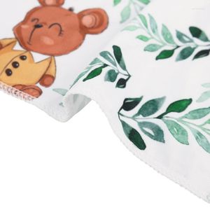 Mantas 2 PCS Bebé Floral Impreso Recepción Manta Diadema Conjunto Sleepsack Banda para el cabello Headwrap para nacido