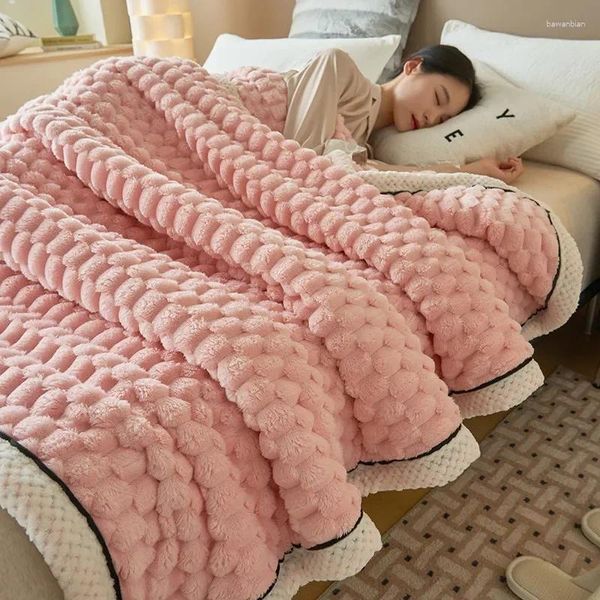 Couvertures 200x230 cm d'automne et d'hiver couverture de couchage chaud chaud utilisation de lit confortable