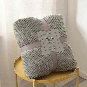 Dekens 200x230cm grijs flanellen deken voor volwassenen en kinderen zachte en warm beddeksel eenvoudige vaste kleurbank ademend bedl406
