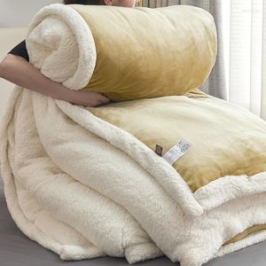 Couvertures 2023 couverture Super chaude Double couche hiver flanelle housse de couette/couverture double usage multifonctionnel