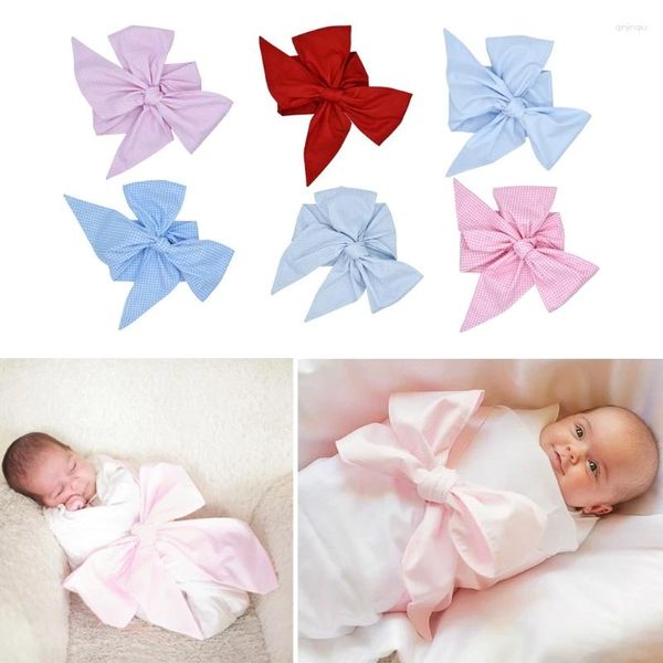 Couvertures 2024 Baby Po Props Born Swaddle Sash Maternité Bow Pographie Accessoires Infantile Photo Tenues