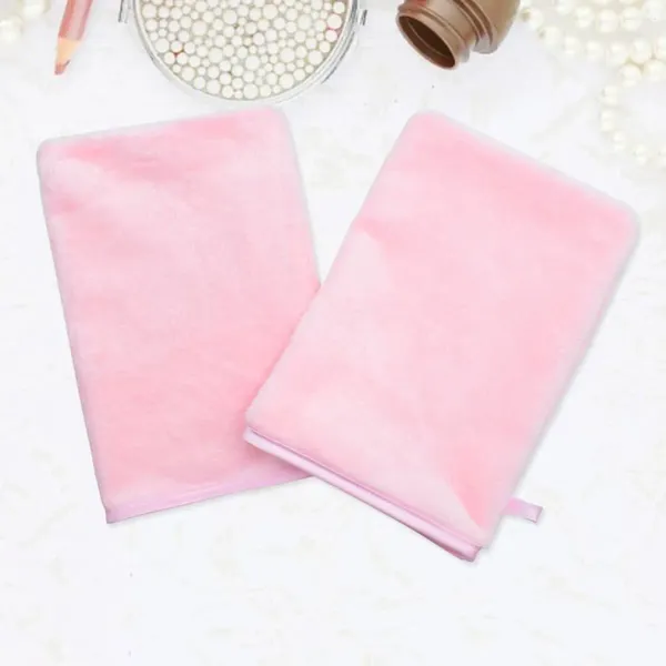 Couvertures 2pc Microfibre Body lavage Mitts Flanelle Face mou Soft Mitten Bath Spa Tissu de maquillage réutilisable Migloves Migloves Européen Style