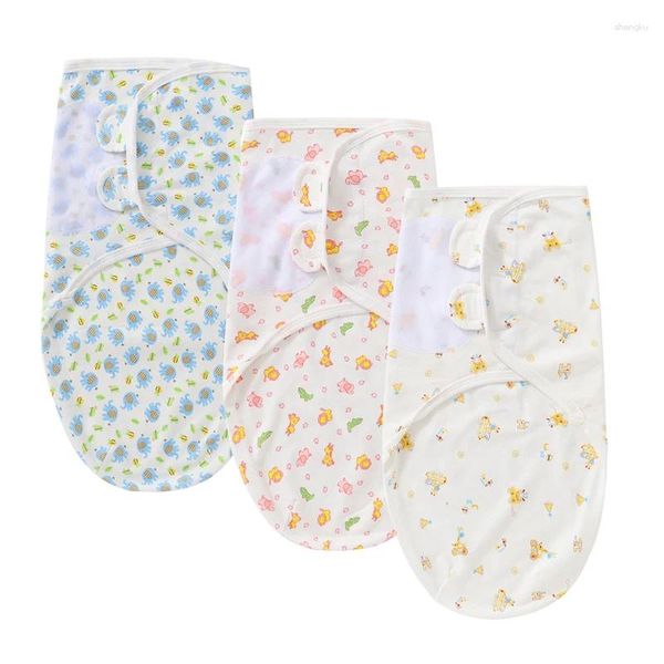 Couvertures 2pcs Baby Smailling pour 0 à 6 mois Sac de couchage Born Enveloppe Cocoon Wrap Swaddle Soft Infant Sleep Couverture