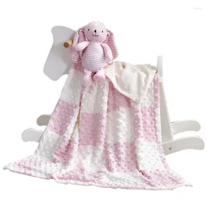 Couvertures 2pcs / ensemble Toy animal en peluche pour bébé