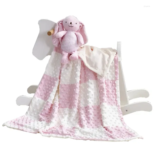 Mantas 2pcs/set bebé peluche juguete calma de la manta