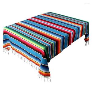Couvertures 2X Couverture mexicaine Sarape Tapis de pique-nique Jeter une nappe de nappe pour la fête de yoga 150x215cm
