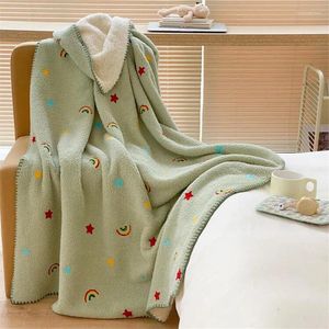 Decken 3D Bär Hund Gestrickte Tier Pelzigen Sherpa Thermische Baby Decke Geboren Swaddle Kleinkind Bettwäsche Quilt Kinder Sofa Nickerchen teppich