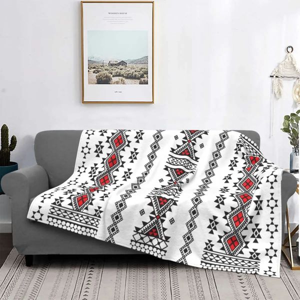 Couvertures Couvertures de tapis kabyle imprimées en 3D, flanelle douce et respirante, style bohémien, berbère amazigh, couverture pour canapé, maison, lit, cadeaux 231113