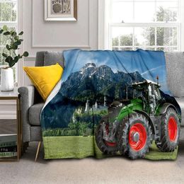 Couvertures 3D Retro Car Tractor Truck Series HD Couverture de couverture Soft Thance pour la maison Chambre lit Sofa Picnic Travel Office Cover Kid
