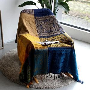 Dekens 5 kleuren kleurrijke bank Boheemse chenille plaids deken decoratieve worpen op bed grote Cobertor met kwastje