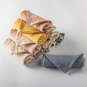 Couvertures 5pcs bébé mousseline serviette coton couverture salive pour les enfants nés bain visage gant de toilette bébé gaze bavoirs burp tissu
