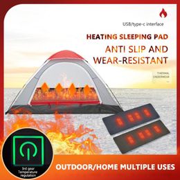 Dekens 5V Slaapmatras Multifunctionele Thermische Mat Koudebestendig 3-Niveau Temperatuur Voor Binnen Buiten Backpacken Deken