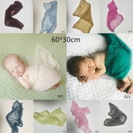 Dekens (65 35cm) Handgebreide Mohair Wraps Born Pography Babyshower Cadeau Props