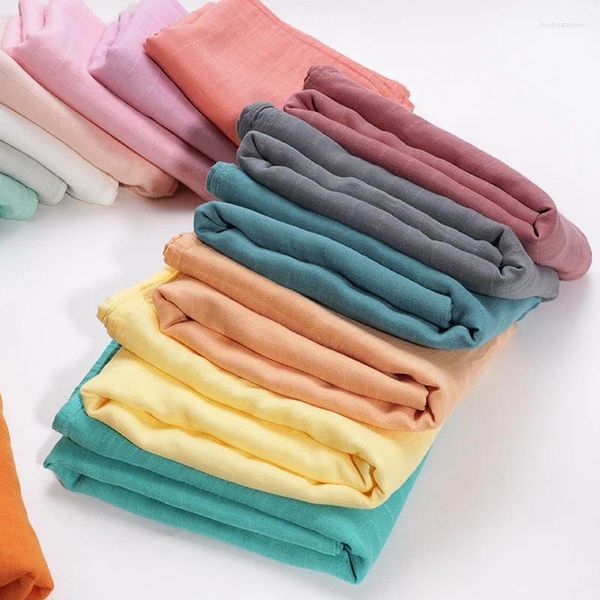 Mantas 70% Bambú 30% Algodón Manta para bebé Swaddle Wrap Sleepsack Soild Color Toalla de baño Ropa para regalo de ducha nacido