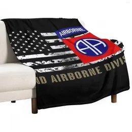 Couvertures 82e division aéroportée (drapeau en détresse) lit de couverture de lit de luxe à la mode