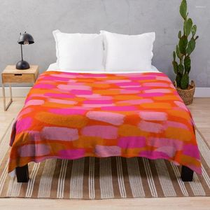 Couvertures abstraites Effet de couverture de pinceau rose et orange