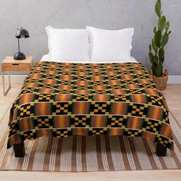 Couvertures africaines Kente motif 3 canapé tissu Plaid peluche Sherpa couverture