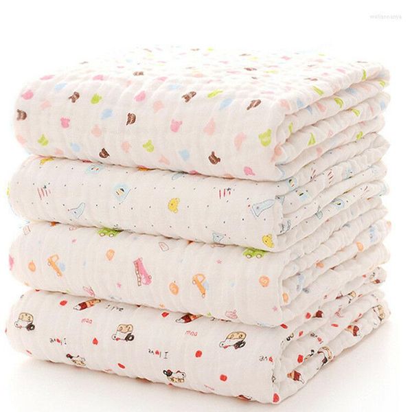 Couvertures Alherff marque pur coton pique-nique couverture pour bébé respirant gaze 6 couches doux jeter 43x45in