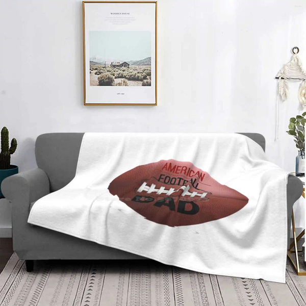 Couvertures Football américain papa t-shirt cadeaux Halloween couverture de climatisation douce et chaude